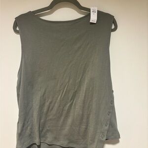 Gap Asymmetrical side button down tank top